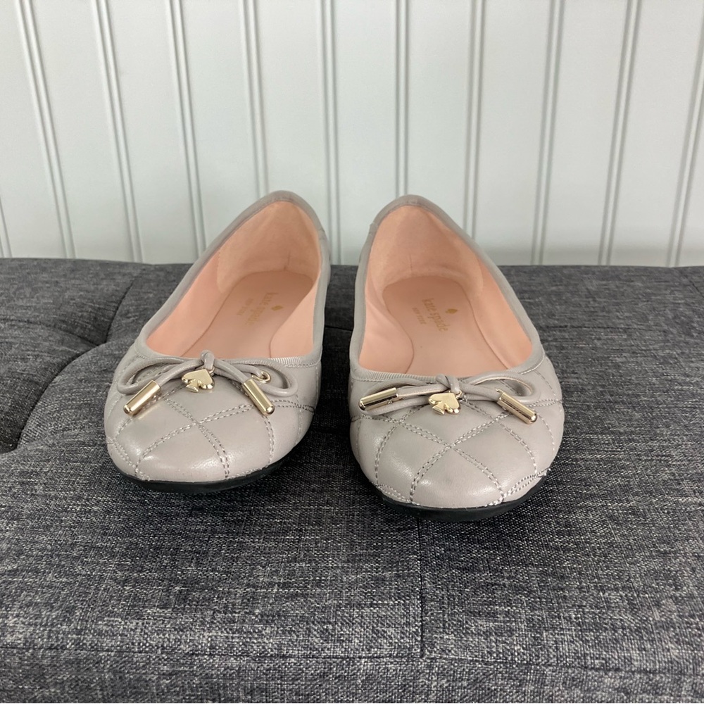 Kate Spade Taupe Quilted Ballet Flats - Picture 2 of 3